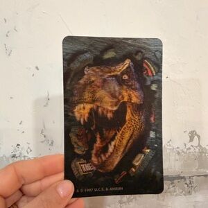 Vintage 1997 The Lost World Jurassic Park Lenticular 3D Card Promo